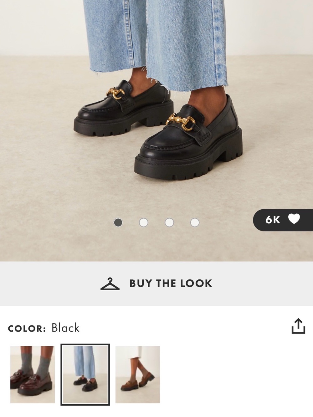 ASOS DESIGN Milan chunky chain detail loafers in black - Picture 2 of 5